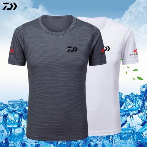 2019 DAIWA Shirts Summer Fishing Quick-Drying Breathable Fishing Shirts Anti-UV Sun Protection Short Sleeve Fishing Clothing