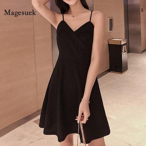 Summer Dress Sexy Spaghetti Strap Sleeveless V-neck Slip Dresses Women 2021 New Ladies Party Dresses Vestidos Robe Mujer 13290