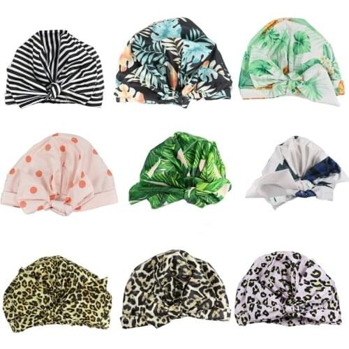 Waterproof Silky Shower Cap Forehead Bowknot Hair Protection Beanie Bath Hat