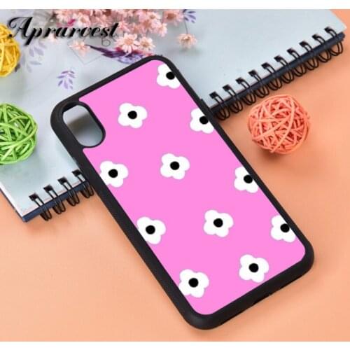 Aprarvest Pink Daisy Silicone Rubber Phone Case Cover For iPhone 6 6S 7 8 PLUS X XS XR 11 12 MINI PRO MAX
