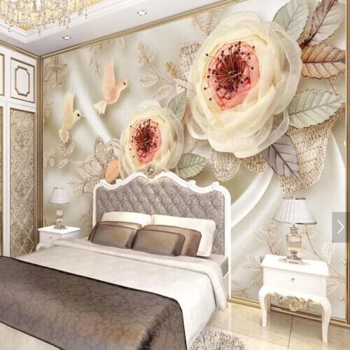 Modern 3D Floral Hand Painting Flower Modern 3D Abstract Mural Photo Wallpaper Living Room TV Background Home Wall Decor Custom