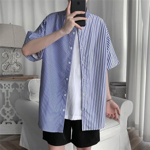 VOGREAPER Men's Striped Shirts