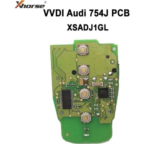 Xhorse XSADJ1GL VVDI 754J Smart Key PCB For Audi A6L Q5 A4L A8L Car Key Blanks Board All Keys Lost with Key Shell Complete Key