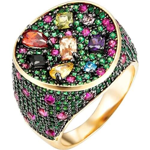 Zlxgirl jewelry perfect Heterosexual zircon female wedding ring high quality copper material banquet gift womens Bridal anel