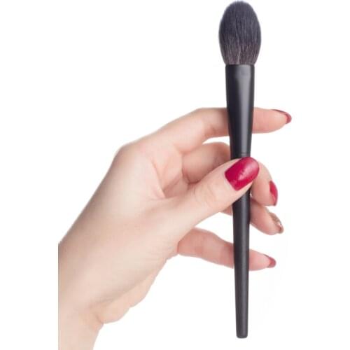 04 Professional Handmade Makeup Brushes Soft Saikoho Goat Hair Blush Highlighter Brush Ebony Handle Cosmetic Tool Make Up Brush