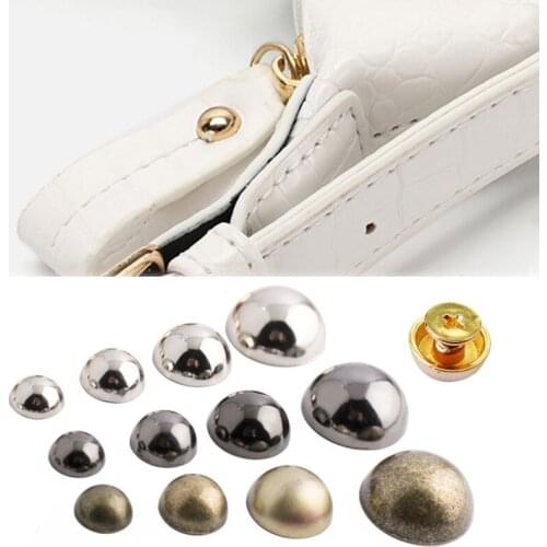 New 10pcs Dome Rivet Screw Round Head Studs Punk Spots Garment Leather Craft Belt Wallet Decoration Parts 8/10/12/20mm