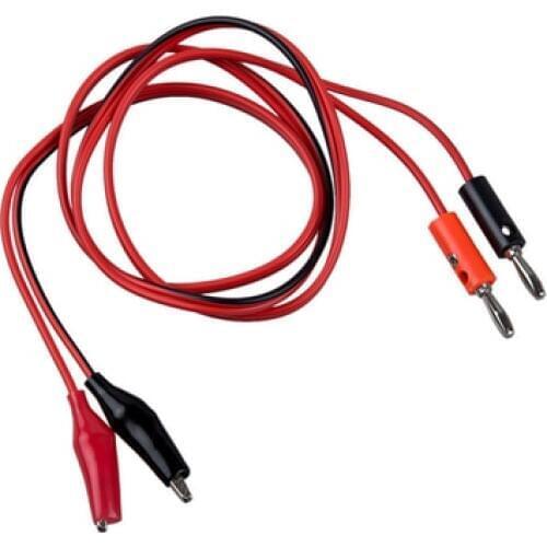2pcs 1meter Red and Black Alligator Testing Cord Lead Clip to Banana Plug for Multimeter Test