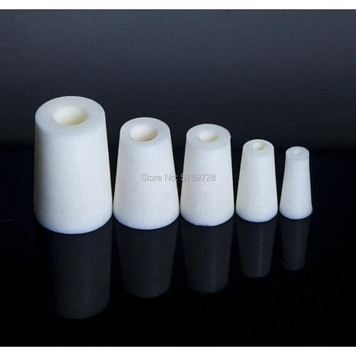 20pcs Lab Silicon Stopper,Test Tube Hollow Plug Slicon Plugs For Experiment