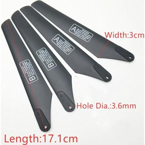 4pcs LH 1206 1306 S301G S37 Main Blades Props Rotors A B Fan Paddles For R/C Helicopter Airplane Spare Parts Accessories