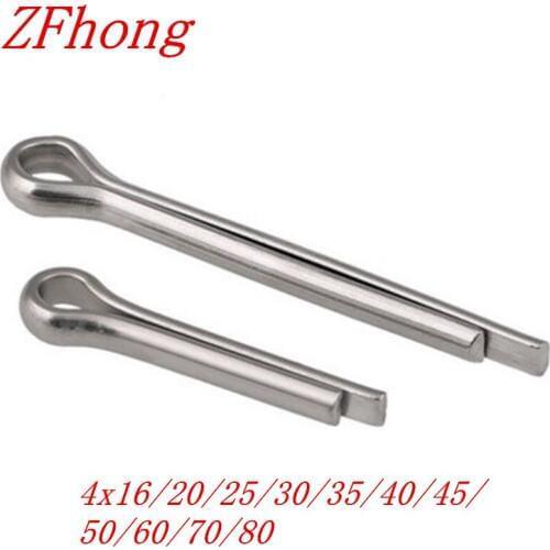 50pcs M4x16/20/25/30/35/40/45/50/60/70/80 4mm stainless steel spring split cotter pin