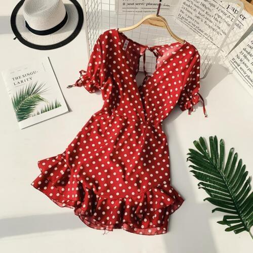 ALPHALMODA Short Sleeve Dresses