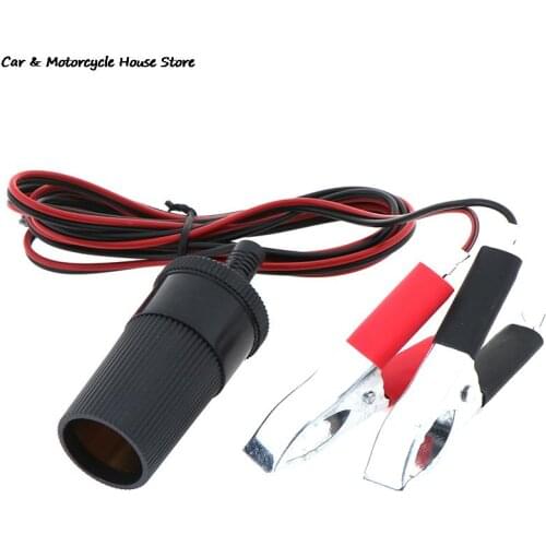 Car Cigarette Lighter Power Socket AdapterBattery To Terminal Clip-on Car Emergency Batery Line Cigarette Light Power 12V 150cm