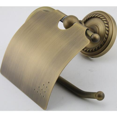 Freeshipping BAKALA Fashion circle bathroom accessories copper antique vintage toilet paper box antique brass toilet paper