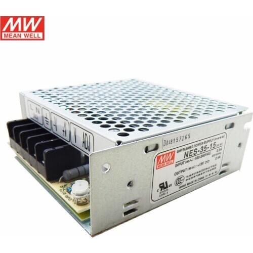 Original MEAN WELL NES-35-15 35W Switching Power Supply 110/220VAC to 15V DC 2.4A 36W Meanwell Power Unit Transformer NES Series