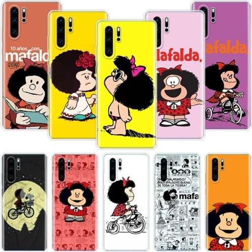 Mafalda Cartoon Phone Case For Huawei Honor 10 9 20 9X 8A 8X 8S 7A 7X Lite Pro 10i 20i Y5 Y6 Y7 Y9 2019 Cover Coque