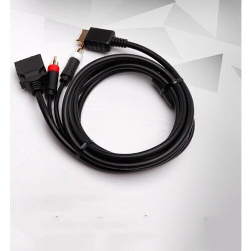 Black HDTV D-Video D-Terminal AV Cable for PS 2 for PS 3