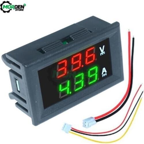0-100V 10A 50A 100A LED Digital Voltmeter Ammeter 0.56'' 3 Digits Car Motocycle Voltage Current Meter Volt Detector Tester