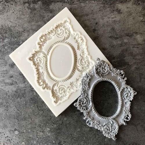 DIY Fondant Silicon Mold Mini Photo Frame Shape Cake Decorating Tools Cupcake Chocolate Wedding Cake Border Silicone Moulds