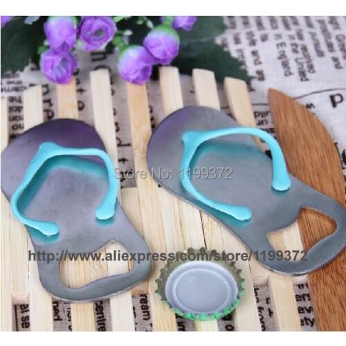 FreeDHL FEDEX shipping 50pcs/lot Pop the Top' Flip Flop Bottle Opener Wedding Beach Favors Gift Bottle Openers