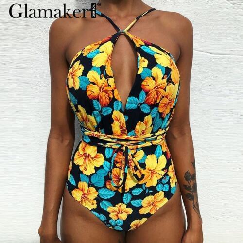 Женские слитные купальники Glamaker China At AliExpress