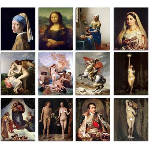 World Famous Figures Oil Painting Picture By Numbers Diy Canvas Acrylic Painting Wall Art Home decoration 40x50cm