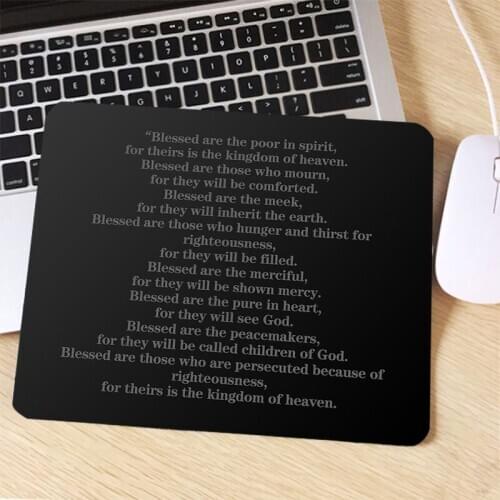 Bible Scripture Mouse Pad Computer Notebook Desk Mat Keyboard Mouse Pad Tea Cup Pad Natural Rubber Support Custom Holiday Gifts