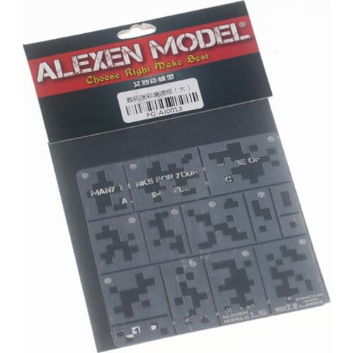 Alexen Model AJ0013 1/35 Scale Modern AFV Digital Camo Stenciling Templates Medium Pattern