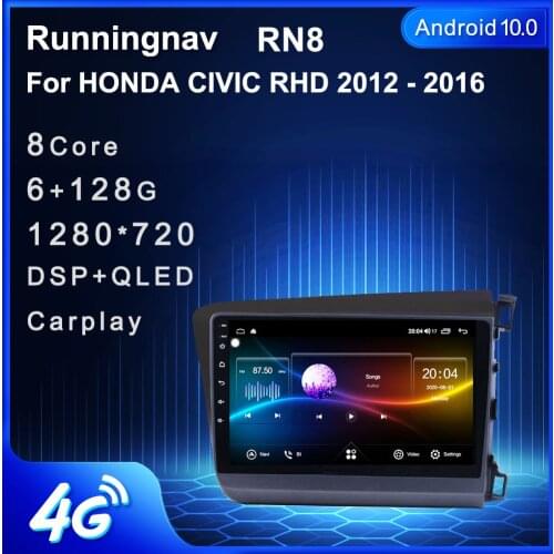 4G LTE Android 10.1 Fit HONDA CIVIC 2012 2013 2014 2015 Multimedia Stereo Car DVD Player Navigation GPS Radio