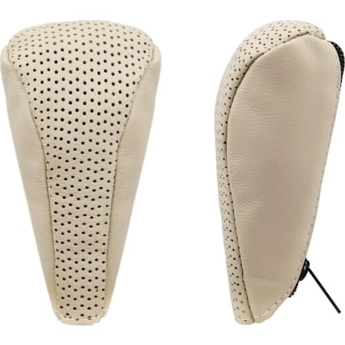 Soft Lether Knob Collars Cover Protect Auto Gearbox Gearshift Handle Level Change Protective Case Car Gear Shift Collars Cover