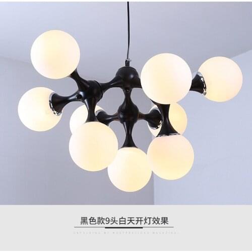 Nordic Chandelier pastoral small restaurant bar living room hanglamp Molecular Pendant LED Lamp Multi-led