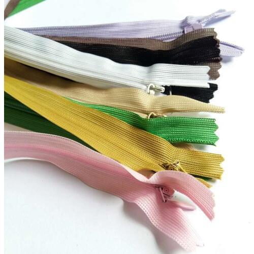 New 8pcs/lot 40cm Invisible zipper Back cushion Skirt Hidden 3# Nylon Zipper for sewing/Garment accessories DIY