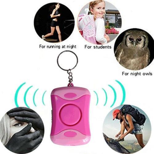 Personal Safety Alarm Emergency Self Defense security wolf auto alarme seguridad anti rape Anti-Attack With Light Keychain new