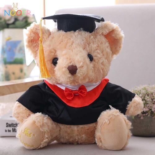 Nooer 28cm Graduation Bear Stuffed Plush Toy Teddy Bear Plush Doll Graduation Gift For Students