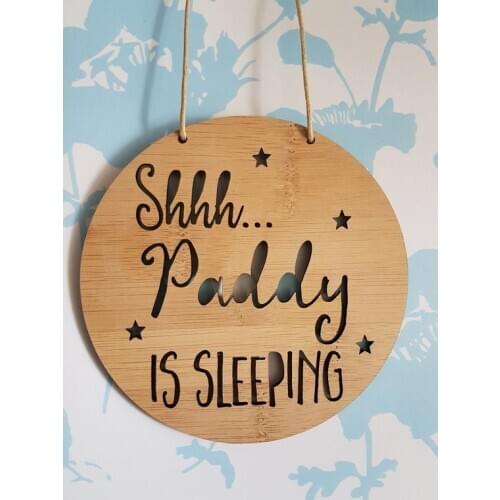 Custom Wooden laser cut kids "Shhh,Baby is sleeping" door wall plaque,bedroom sign,nursery decoration,baby shower decor