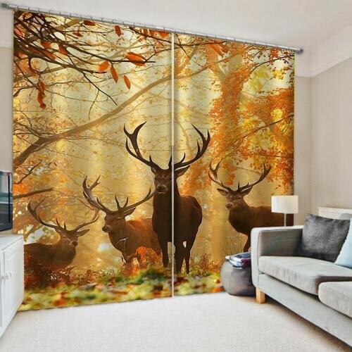 Nature scenery curtains Luxury Blackout 3D Window Curtain Living Room Bedroom Drapes Cortina modern living room curtains