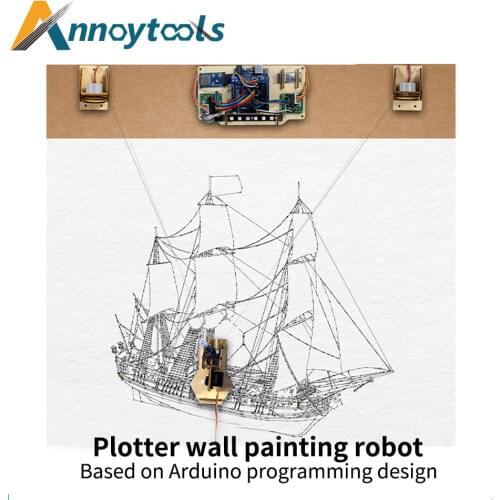 Drawing Wall Painting Robot Arduino Maker Project Kit with Cable Plotter DIY Toy Parts DIY Maker Parogram Project Kit