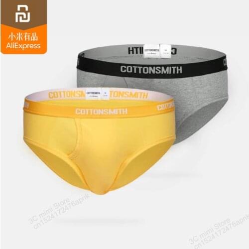 2PCS youpin mijia mens cotton briefs quick-drying breathable underwear comfortable sexy underwear mens underwear smart home