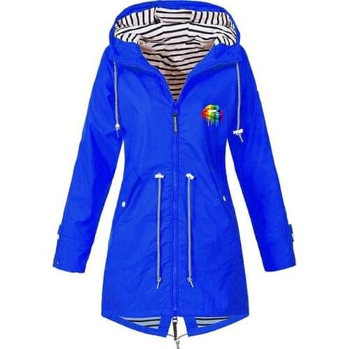 Women Jacket Coat Waterproof Windproof Transition Hooded Jackets Outdoor Hiking Clothes Outerwear Womens Lightweight Raincoat
