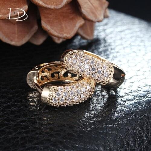 Fashion earrings for women zirconia earring rose gold filled with austrian crystal boucle d'oreille jewelry DDe022