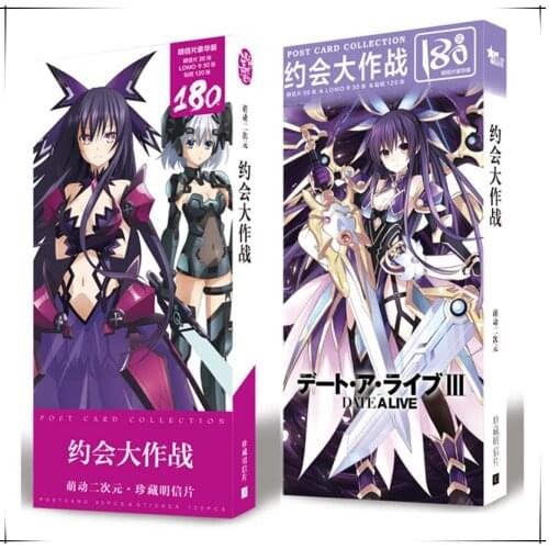 180 Pcs/Set News Anime Date A Live Large Postcard Figure Postcards Greeting Card Birthday Letter Gift Card