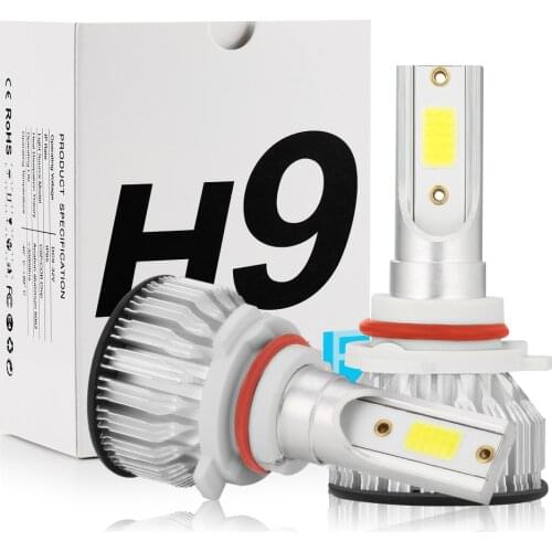 2PCS Car headlight Mini Lamp H7 LED Bulbs H1 H4 H8 H9 H11 9005 9006 9007 COB Headlamps Kit 6000k Fog light 12V LED 36W 8000Lm