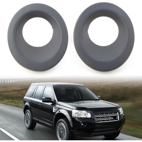 2x Auto Front Bumper Fog Lamp Light Bezel For Land Rover LR2 Freelander 2 2008 2009 2010 2011 2012 2013 Matt Black ABS Plastic