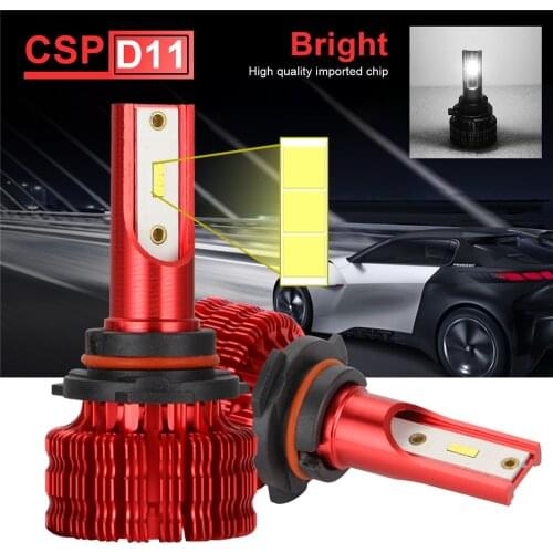 4PCS D11 Led Car Headlight Super Concentrating Super Bright CSP Light Source Headlight Concentrating 9005 9006 Headlight Kit