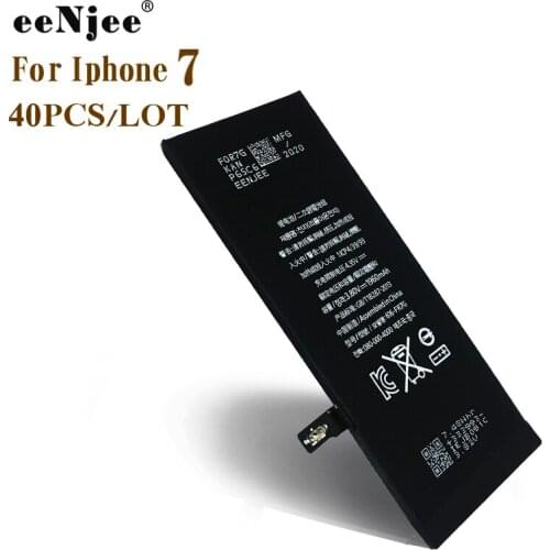 EENJEE 40pcs Phone Battery For Iphone 7 7G factory 3.8V 1960mah ORG Qlty Original IC 100% Test 0 cycle Replacement Repair