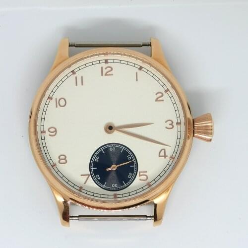 Mans Watch Part For Manual Winding Movement Seagull 9310 Eta 6498 Case And Rose Gold Dial Hour Hand Total