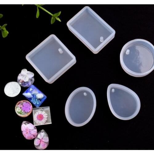 5pieces/set pendant silicone Mold Resin Silicone Mould handmade DIY Jewelry Making epoxy resin molds