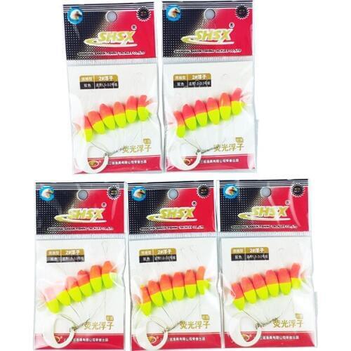 5pack/lot Fluorescent Fishing Float Seven Star Float Beans Mini Float Float Fishing Tackle Accessories Night Fishing Bobber J264