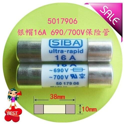 5017906 16A 690V 700V 10x38mm Silver Cap Fuses