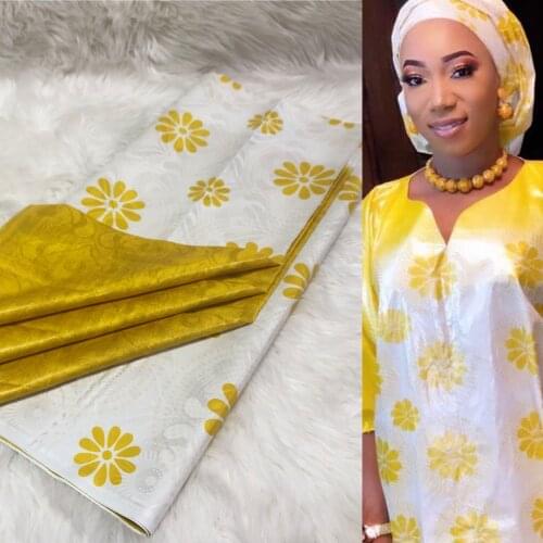 African 100%cotton Perfume 5yards RIche Fabric Shining Bazin Riche Fabric after wash keep shiny original bazin riche fabric