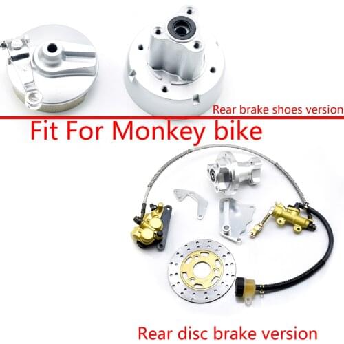 Aluminum wheel hub withe brake shoes brake disc version front or rear for Honda monkey motorbike bike motorcycle
